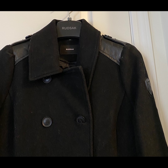 Rudsak Wool & Leather Coat - Picture 8 of 11
